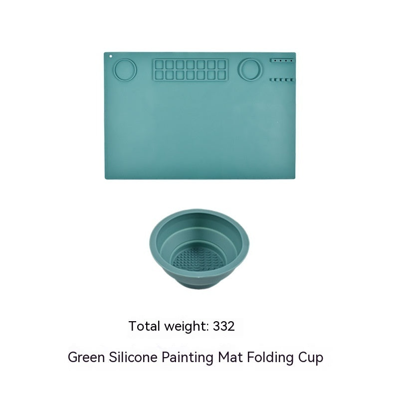 Large Rectangular Dining Table Protective Pad With Cup Painting Mat Silicone Mold