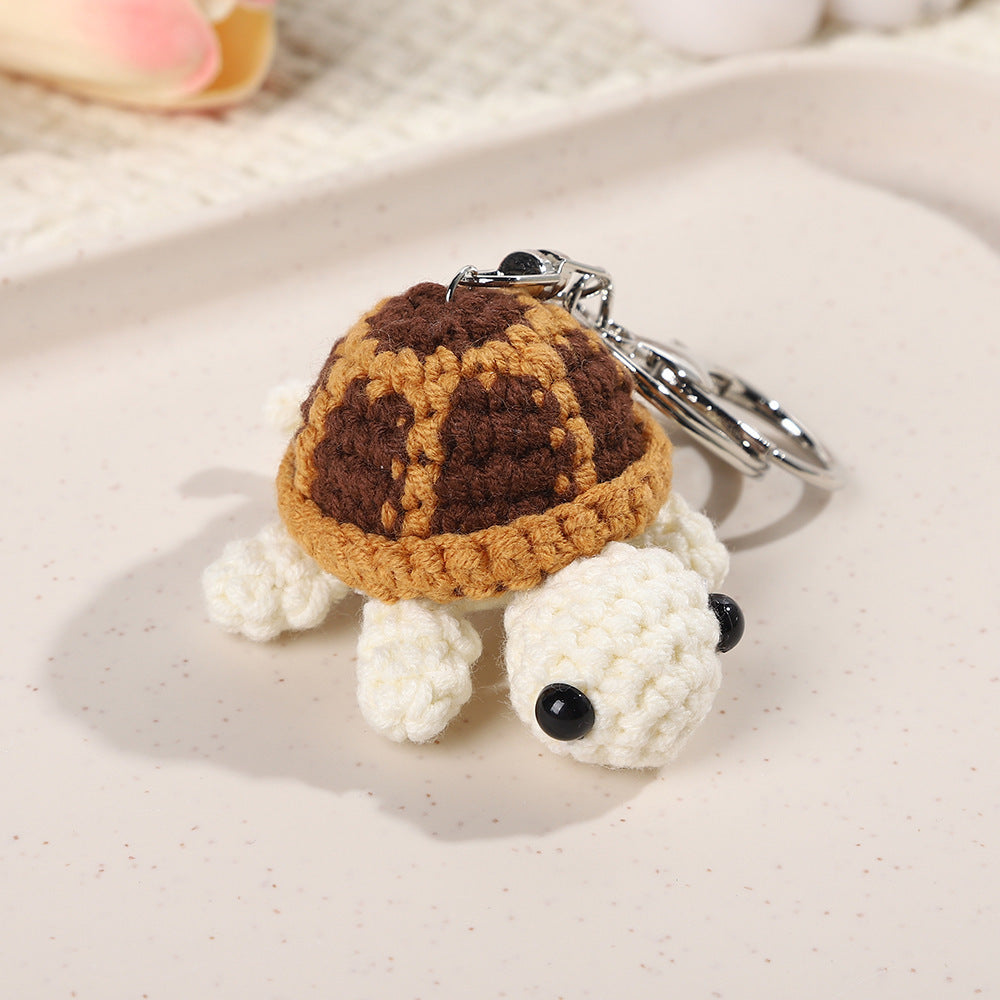 Cute Turtle Keychain Mini Little Turtle Wool Crocheted Doll Creative Little Doll Lovely Key Buckle