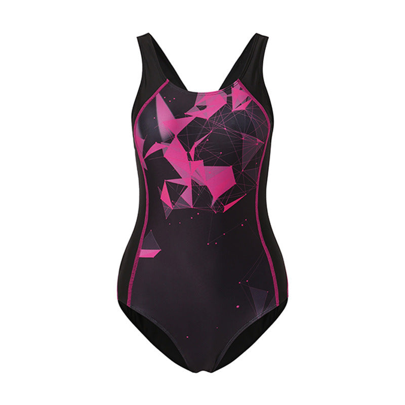 Women's One-piece Swimming Suit Printed Plus Size Backless Thin