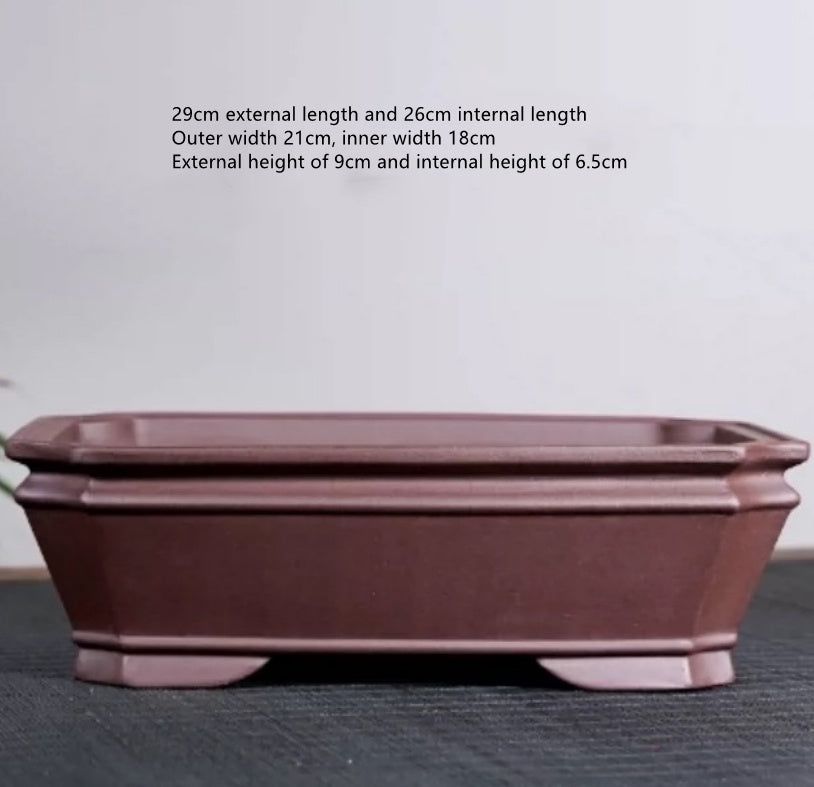 Purple Sand Flower Pot Ceramic Large Shallow Mouth Rectangular