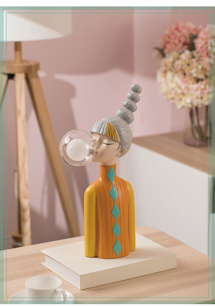 Nordic Bedroom Nightlight Bubble Girl