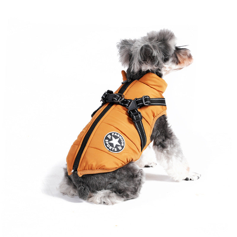 Warm Pet Vest In Autumn And Winter Reflective And Thickened