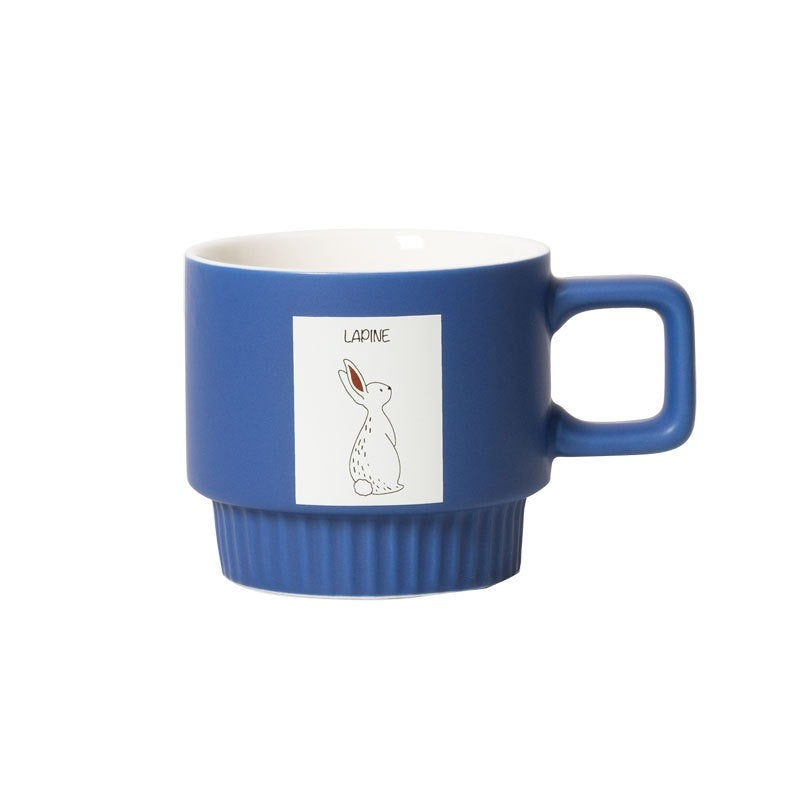 Klein Blue French Animal Coffee Cup Ceramic Latte Art Drinking