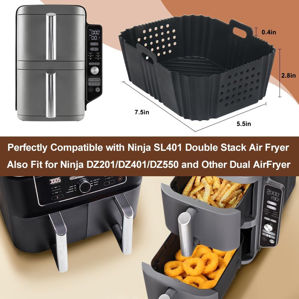 Double Layer Air Fryer Silicone Lining
