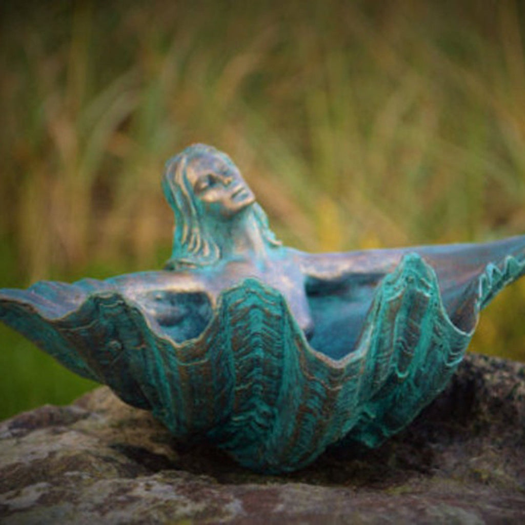 Clamshell Goddess Storage Bowl Sculpture Resin Decorations