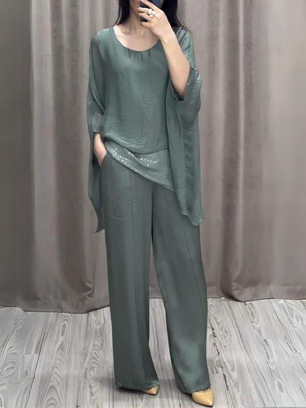 Shoulder Short-sleeved Trousers Casual Suit