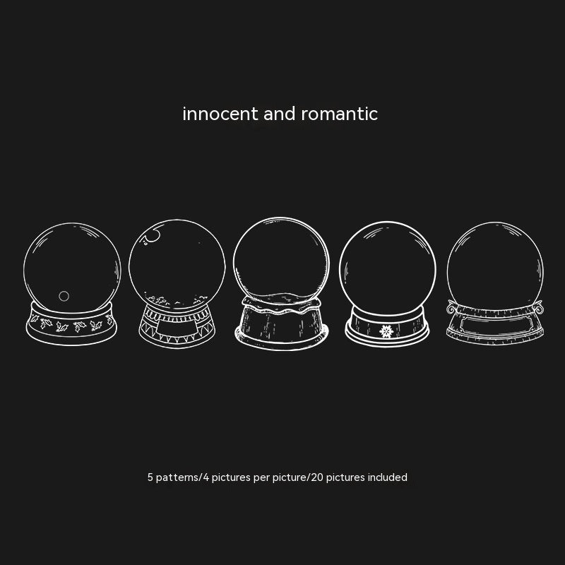 Dried Flower Bookmark Creative Glass Bottle Container PET Sticker Bookmark