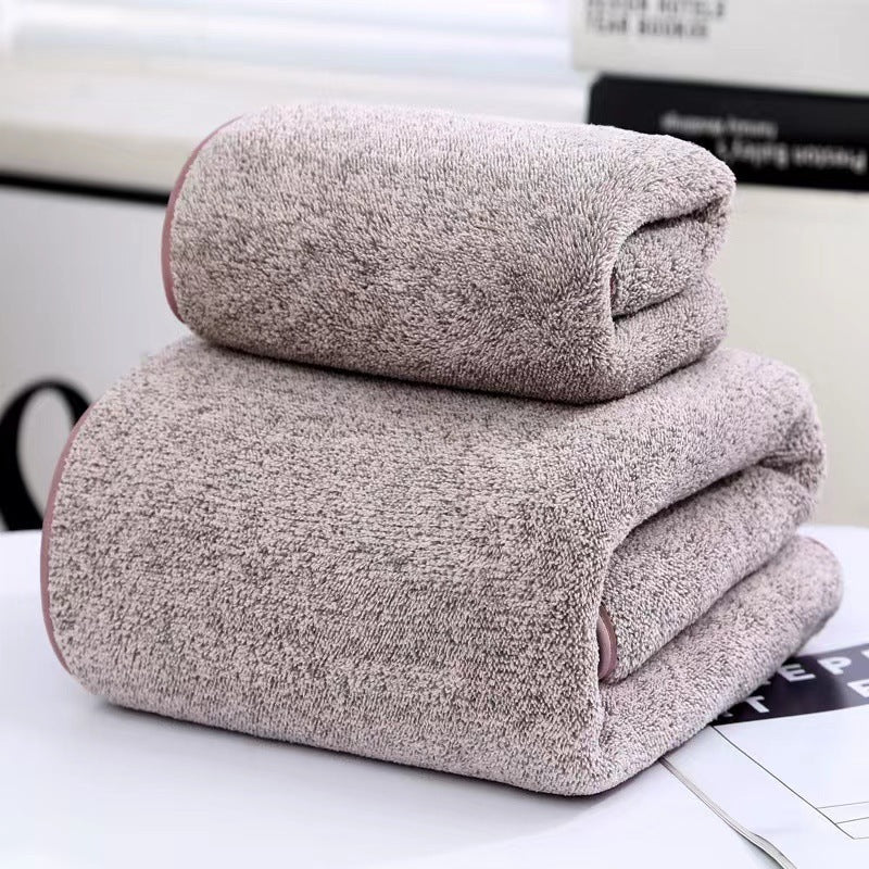 Thick Bamboo Charcoal Fiber Coral Fleece Towels Suit