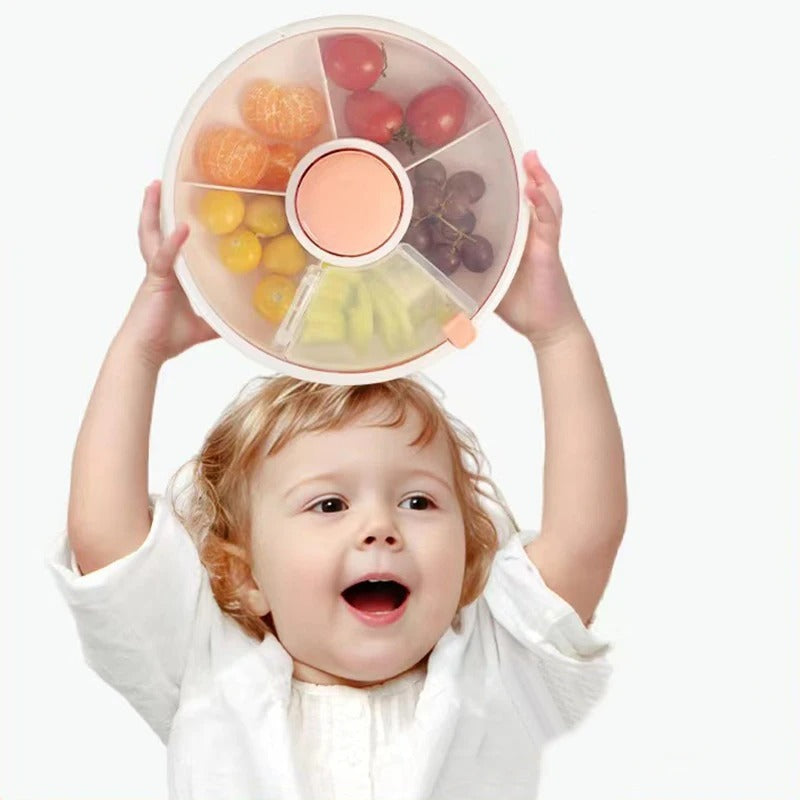 Children's Snacks With Lid Can Be Carried At Home Rotating Fruit Plate