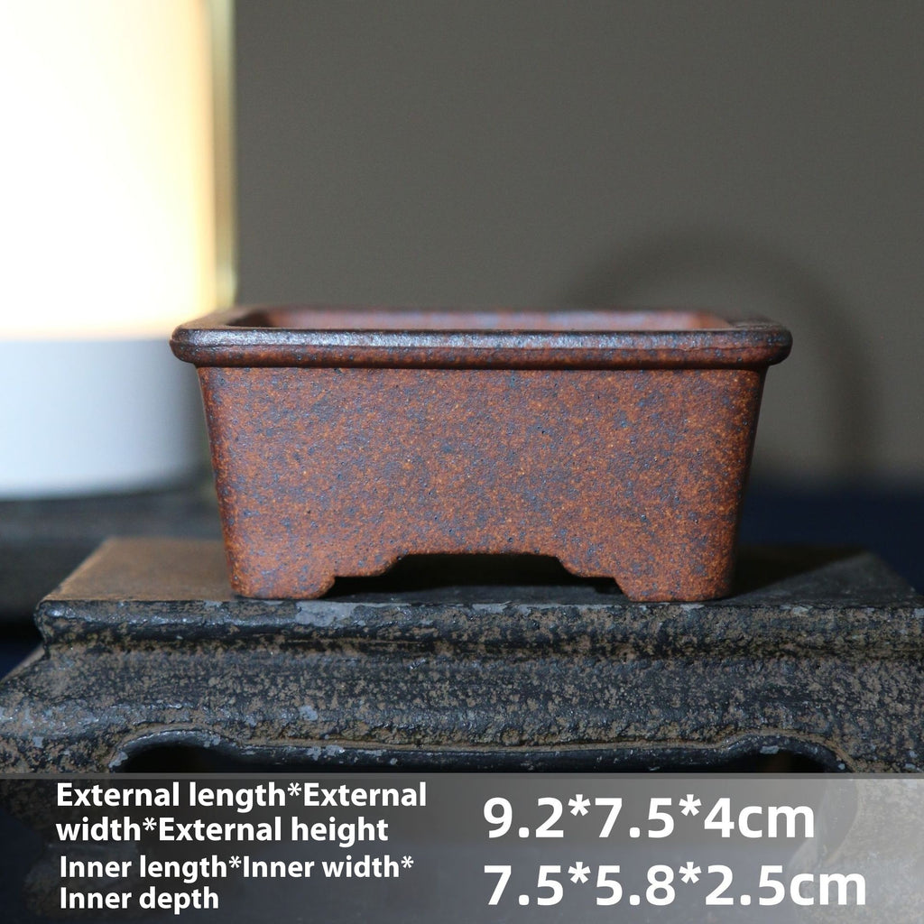 Purple Sand Flower Pot Handmade Miniature Desktop Pot