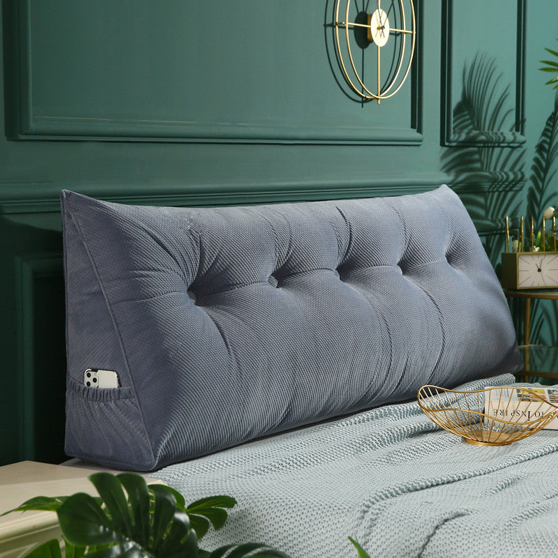 Three Dimensional Velvet Triangle Big Cushion Bedside Cushion Can Be