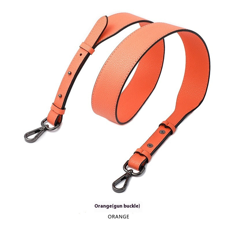 Cowhide Milled Double-sided Wide Shoulder Strap All-match Adjustable