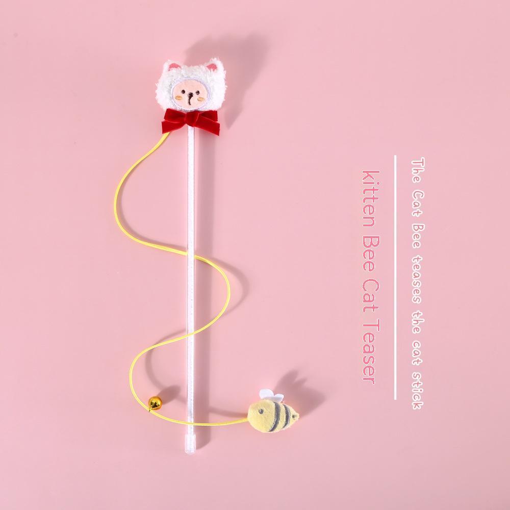 Cartoon Plush Bell Cat Teaser Interactive Sound Toy