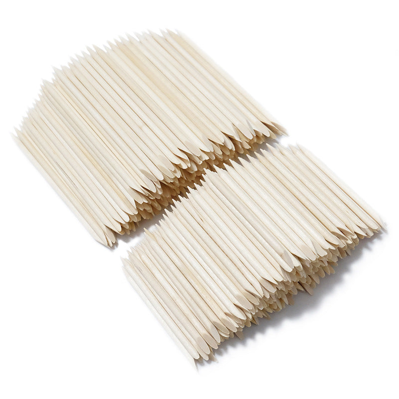 Double-headed Non-piercing Cleaning Wooden Stick Manicure Implement