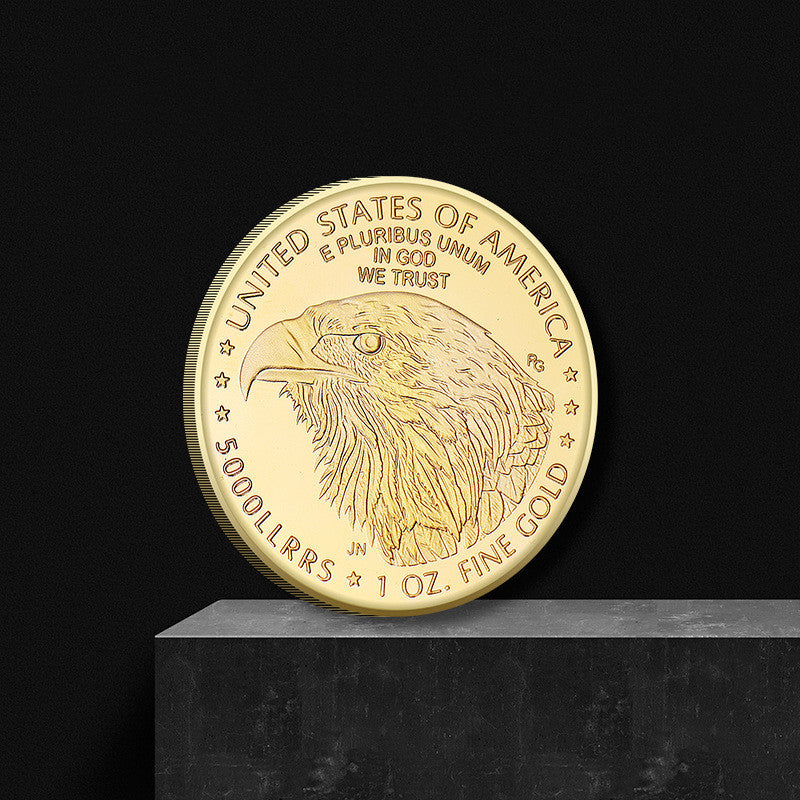 Home Fashion Simple Eagle Ocean Commemorative Coin