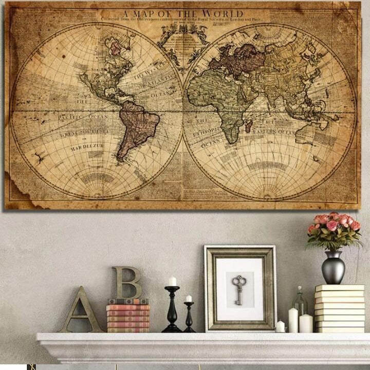 Canvas Earth Painting Living Room Poster Decoration
