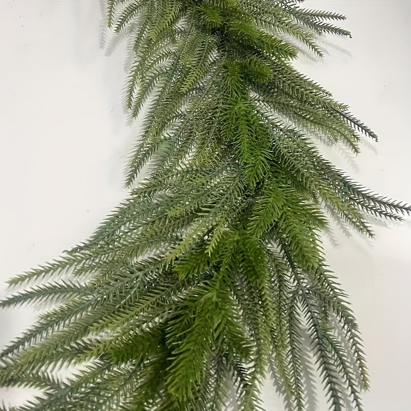 Christmas Decoration Soft Rubber Pine And Cypress Rattan Door Hanging