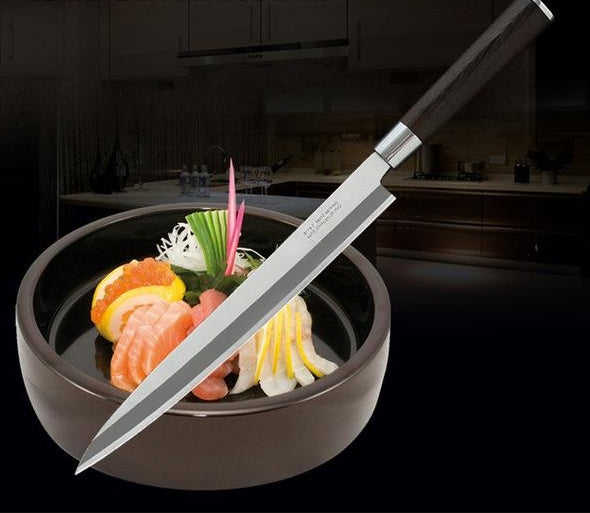 Three Wo Salmon Sashimi knife left hand fish special knife genuine German professional Japanese sushi knife kitchen knife