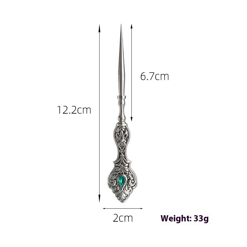 Retro Diamonds Thimble Awl Syringe