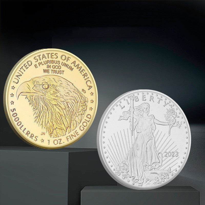 Home Fashion Simple Eagle Ocean Commemorative Coin