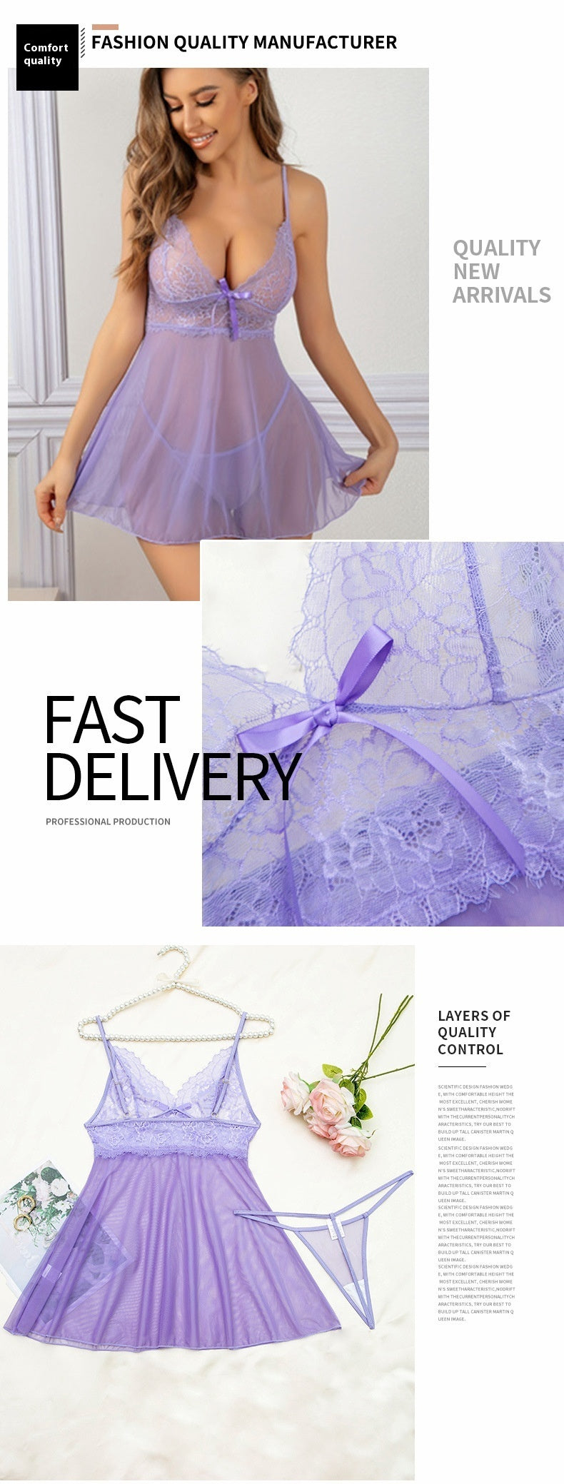 Hot Strap Underwear Small Chest Pajamas Suit