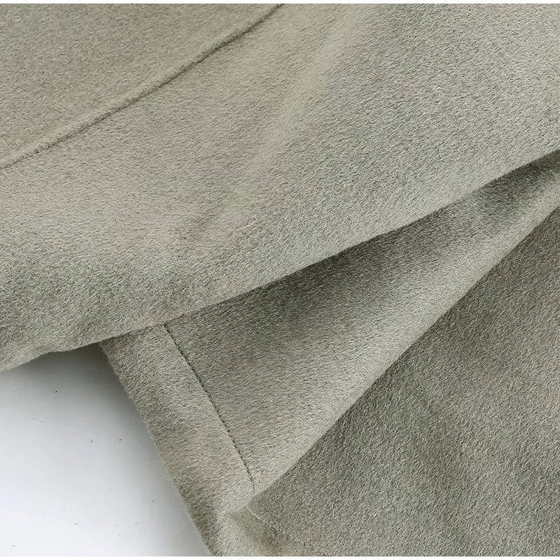 Women's Casual Detachable Hat Round Neck Double-sided Stitching Jacket