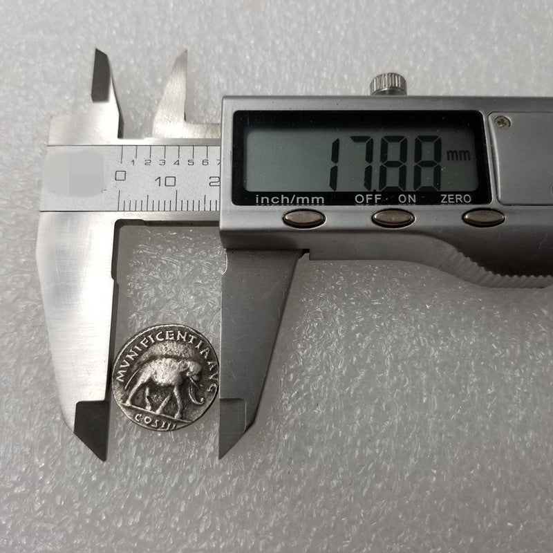 Antique Crafts Greek Coin Cooperized Silver Distressed Silver Dollar