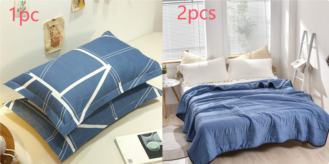 Pure Color Washed Air Conditioner Summer Cooling Thin Single Double Washable Quilt