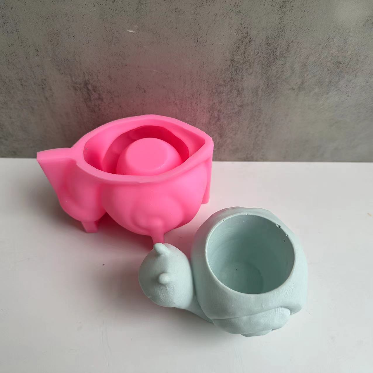 Snail Flower Pot Silicone Mold Gypsum Mold Concrete Silicone Mold