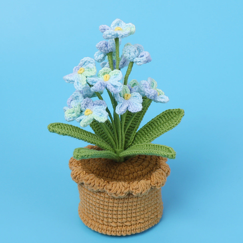 Finished Handmade Wool Woven Home Decoration Tulip Potted Plant