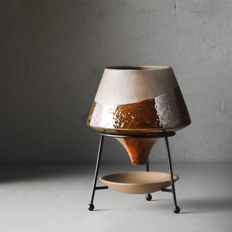 Creative Ceramic Flower Pot Nordic Iron Frame