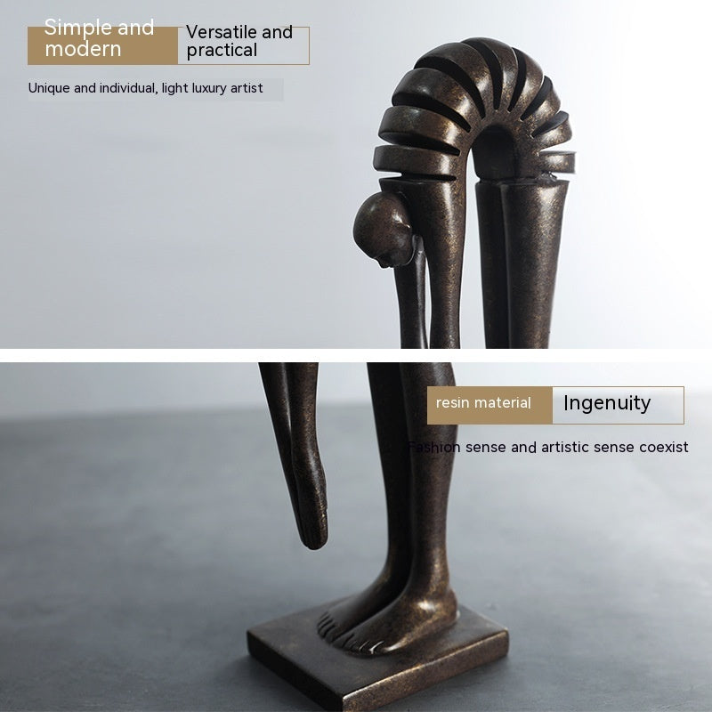 Abstract Minimalist Curved Portrait Sculptured Ornaments