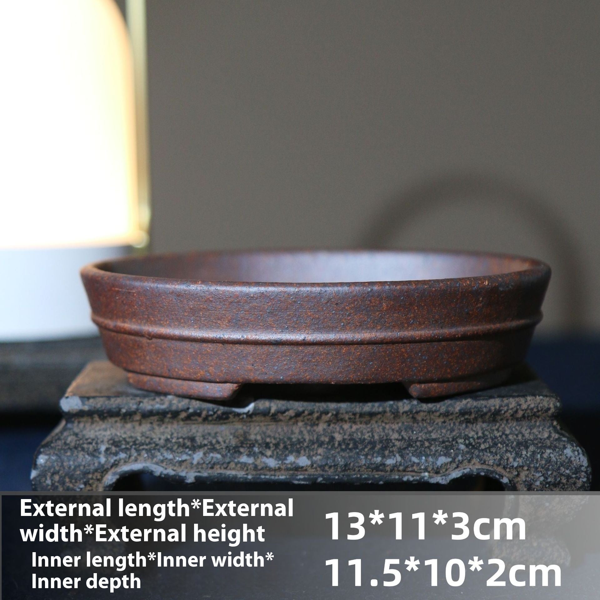 Purple Sand Flower Pot Handmade Miniature Desktop Pot