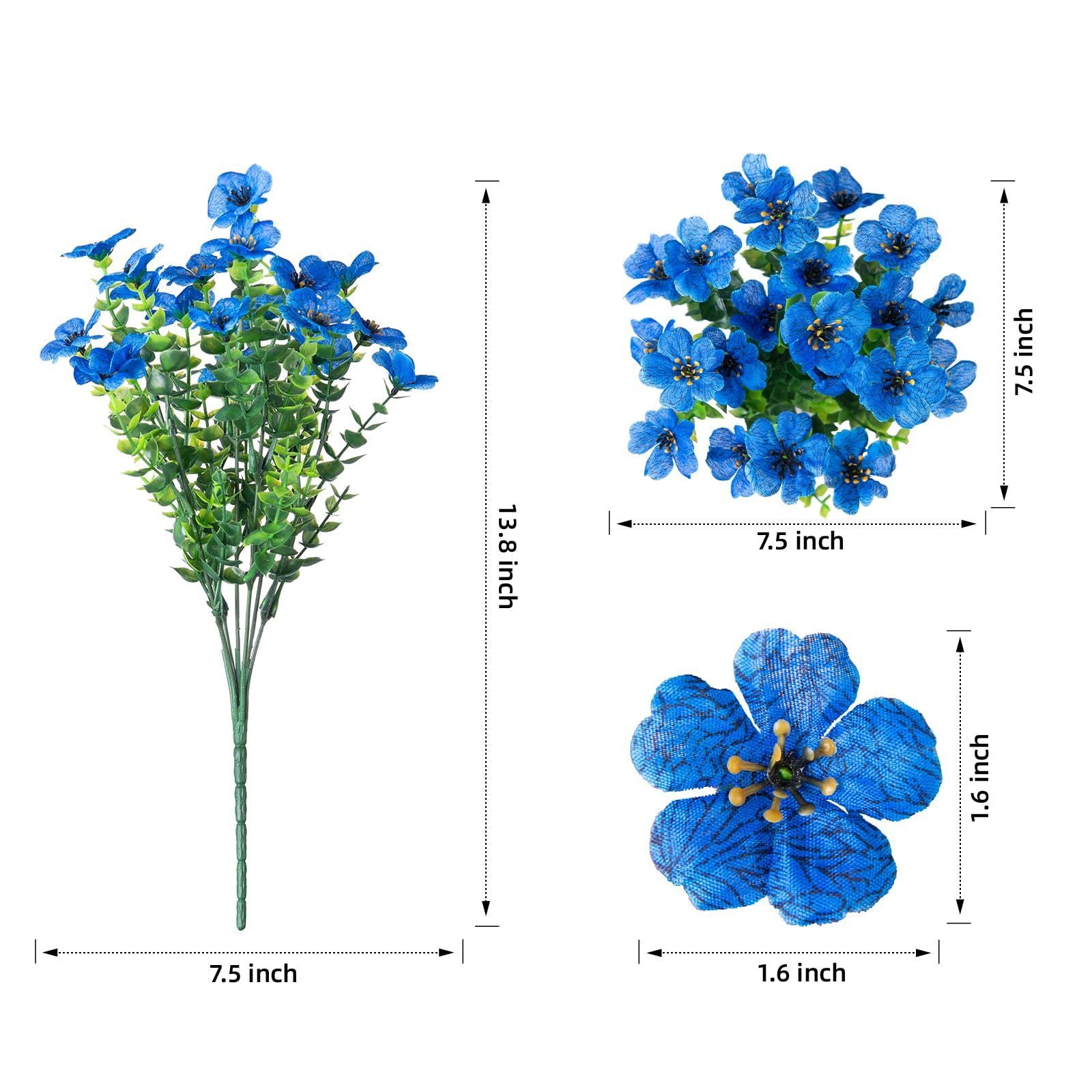 Artificial Outdoor UV-proof Decorative Simulation Green Plant Plastic Flowers