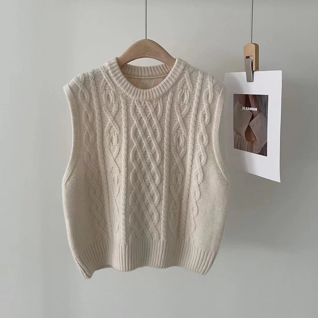 Women's Heavy Industry Retro Knitted Vest