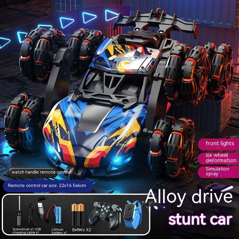 Children's Six-wheel Swing Arm High-speed Drift Off-road Vehicle Remote Control Car Toy