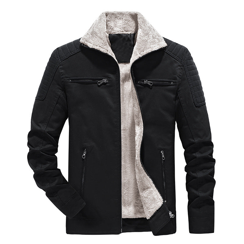 Jacket Coat Men's Fleece Heavy Coat Lamb Fleece