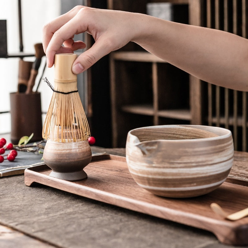 Matcha Bowl Japanese Tea Set For Matcha Tea Suit Tea Whisk Bamboo Matcha Brush Hundred Benli Song Dynasty Point Tea Ceremony Zen