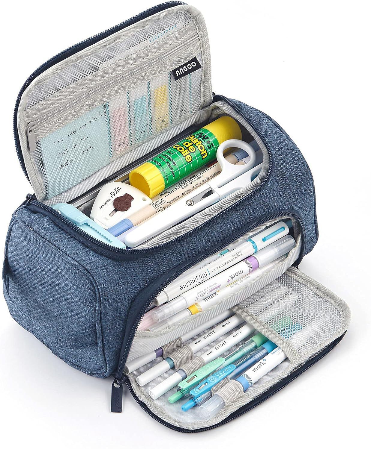 Portable Large Capacity Pencil Case Multifunctional Double-layer Stationery Box