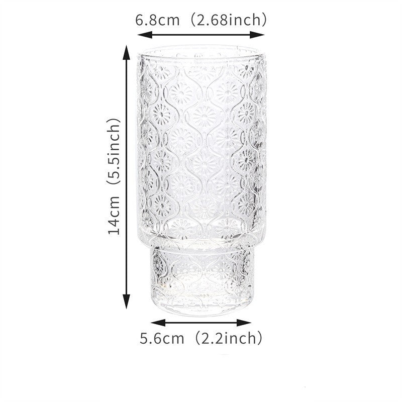 Vintage Vertical Stripe Foldable Coffee Glass