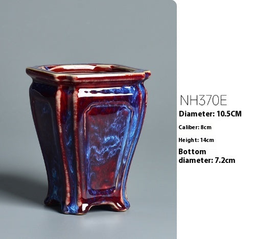 Household Green Plant Creative Jun Kiln Ceramic Flower Pot