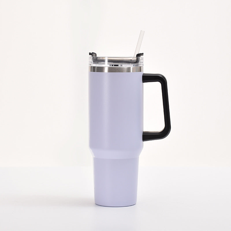 40oz Stainless Steel Thermos Cup Fashion Simple Handle Large Ice Cup