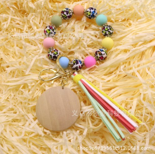 Silicone Beads Key Pendants Bracelet