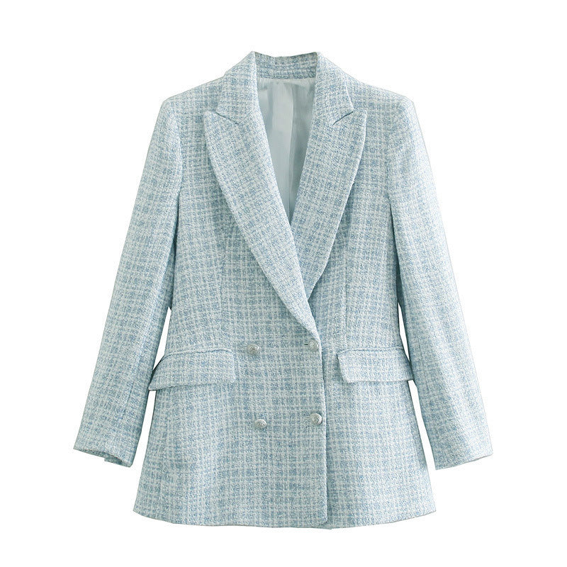 Women's Summer Check Slim Fit Blazer