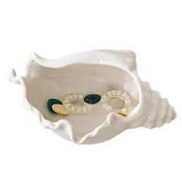 Fashion Ceramic Conch Shell Tray Decoration