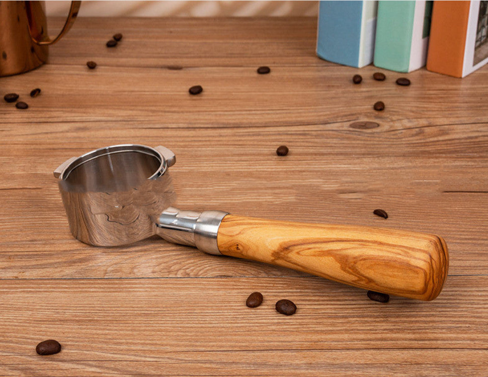 54mm Handle Walnut Coffee Handle Bottomless Stainless Steel