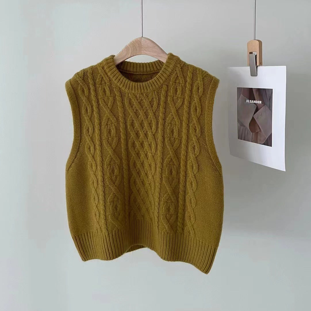 Women's Heavy Industry Retro Knitted Vest