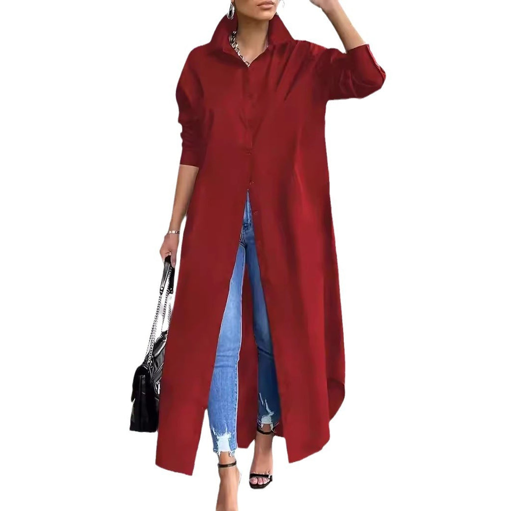 Casual Loose Women's Wear Solid Color Long Dress