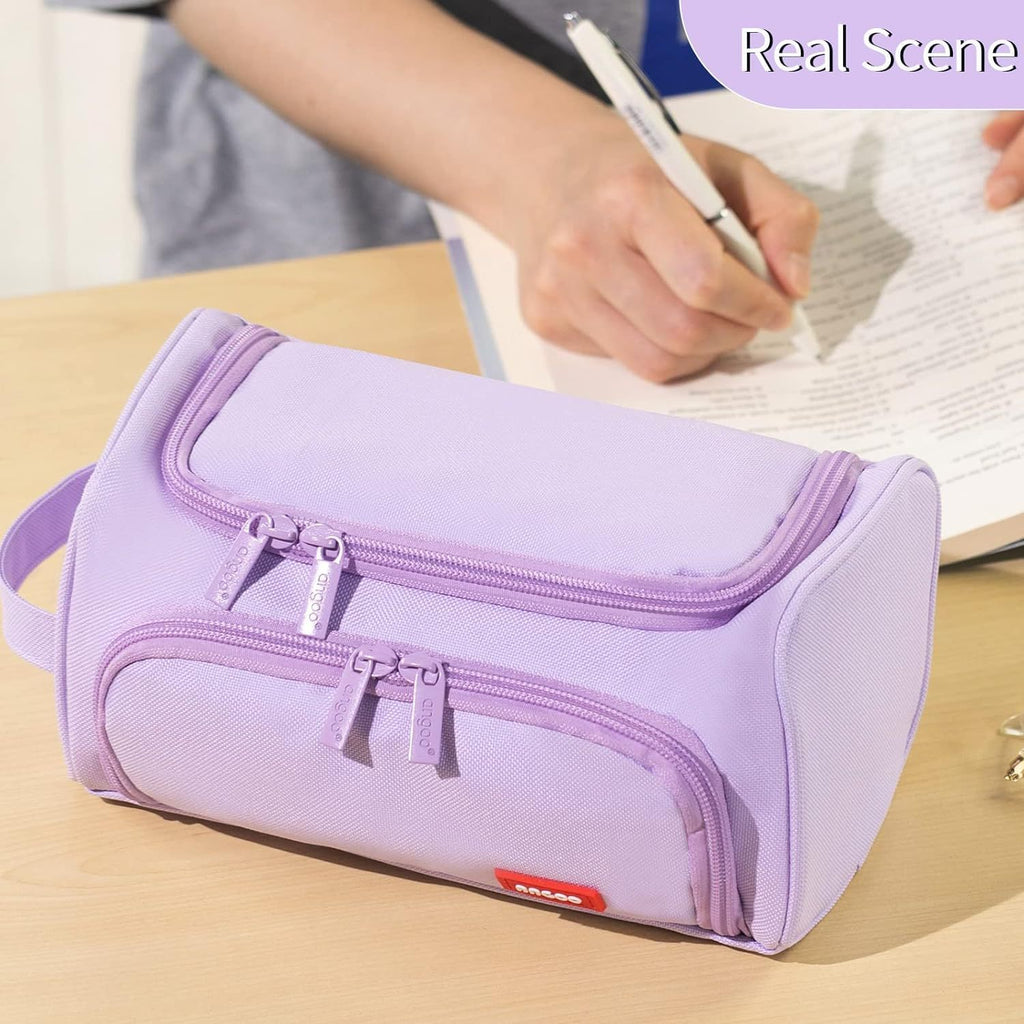 Portable Large Capacity Pencil Case Multifunctional Double-layer Stationery Box