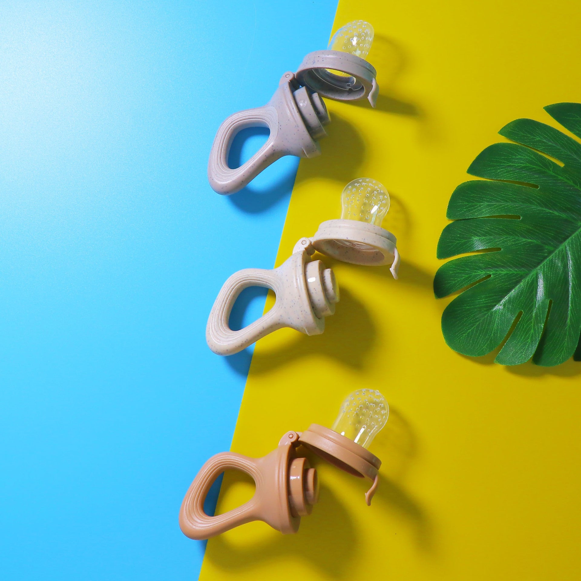 Baby Wheat Straw  Food Feeder Silicone Nipple